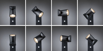 Paulmann LED Pollerleuchte Cuff Dämmerungsgesteuerter Bewegungsmelder (IR) IP44  782mm 3000K 10W 700lm 230V 70° Anthrazit  Aluminium