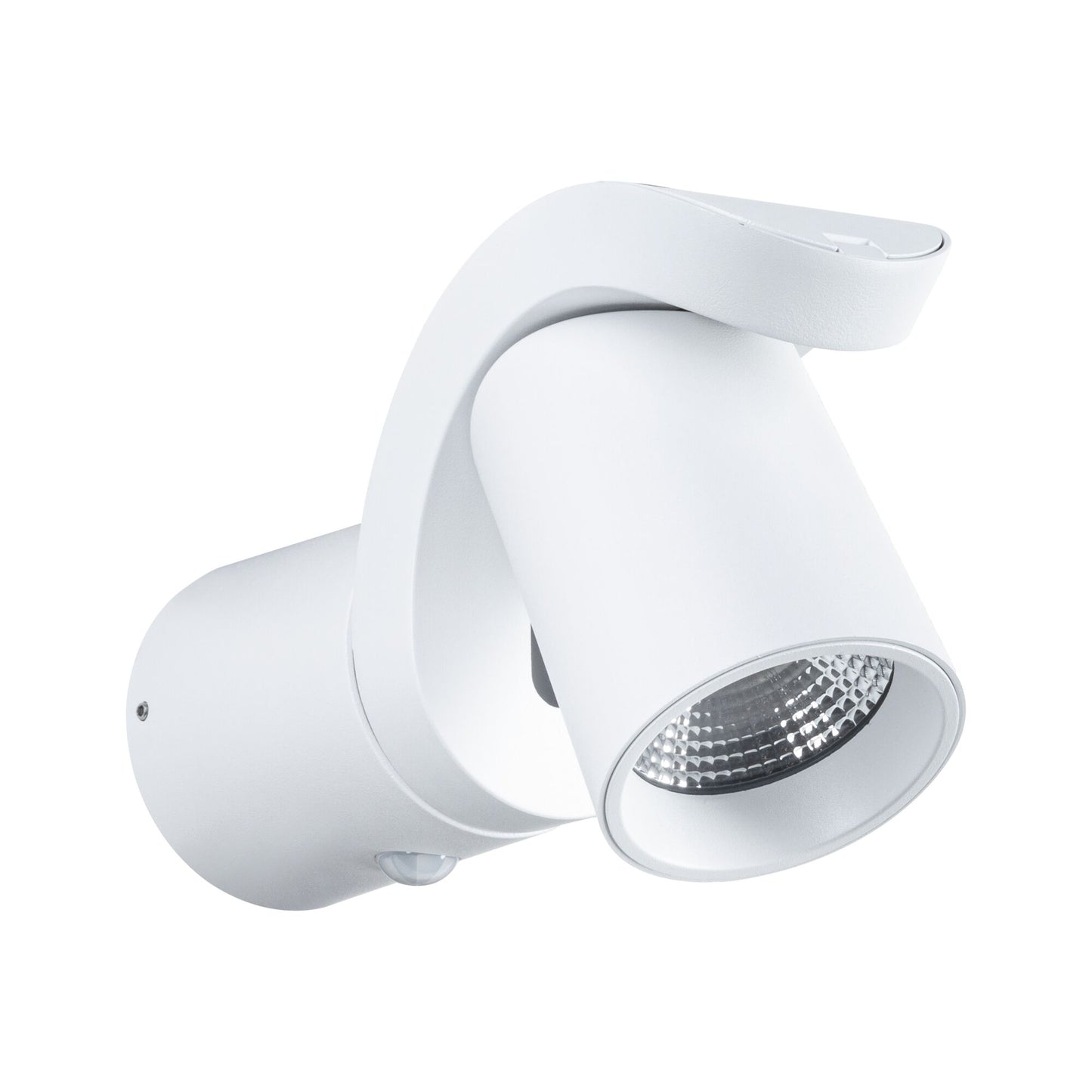 Paulmann LED Außenwandleuchte Cuff Dämmerungsgesteuerter Bewegungsmelder (IR) IP44  76x217mm 3000K 10W 700lm 230V 70° Weiß Aluminium