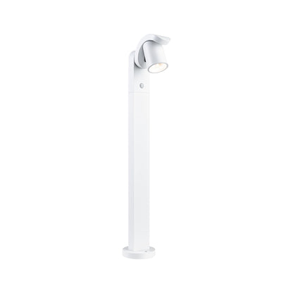 Paulmann LED Pollerleuchte Cuff Dämmerungsgesteuerter Bewegungsmelder (IR) IP44  782mm 3000K 10W 700lm 230V 70° Weiß  Aluminium