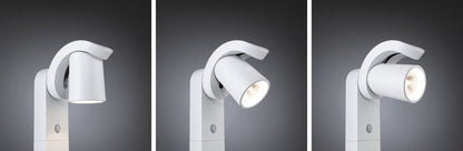 Paulmann LED Pollerleuchte Cuff Dämmerungsgesteuerter Bewegungsmelder (IR) IP44  782mm 3000K 10W 700lm 230V 70° Weiß  Aluminium