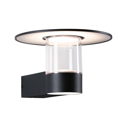 Paulmann LED Außenwandleuchte Sienna Dämmerungsgesteuerter Bewegungsmelder (HF) seewasserresistent IP44  212mm 3000K 9W / 3W 500lm 230V  Anthrazit Aluminium