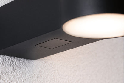 Paulmann LED Außenwandleuchte Sienna Dämmerungsgesteuerter Bewegungsmelder (HF) seewasserresistent IP44  212mm 3000K 9W / 3W 500lm 230V  Anthrazit Aluminium