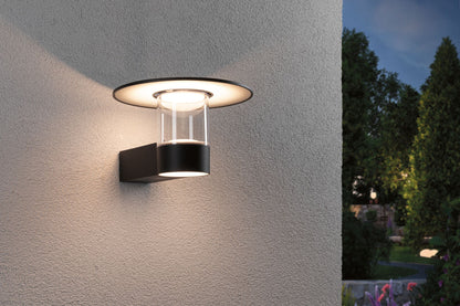 Paulmann LED Außenwandleuchte Sienna Dämmerungsgesteuerter Bewegungsmelder (HF) seewasserresistent IP44  212mm 3000K 9W / 3W 500lm 230V  Anthrazit Aluminium