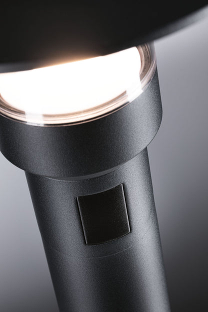 Paulmann LED Pollerleuchte Sienna Dämmerungsgesteuerter Bewegungsmelder (HF) seewasserresistent IP44  780mm 3000K 9W 400lm 230V  Anthrazit  Aluminium