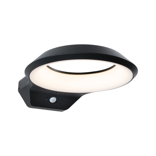 Paulmann LED Außenwandleuchte Anela Dämmerungsgesteuerter Bewegungsmelder (IR) IP44  245x309mm 3000K 12,5W 700lm 230V  Anthrazit Aluminium
