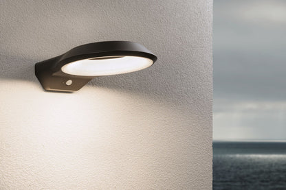 Paulmann LED Außenwandleuchte Anela Dämmerungsgesteuerter Bewegungsmelder (IR) IP44  245x309mm 3000K 12,5W 700lm 230V  Anthrazit Aluminium