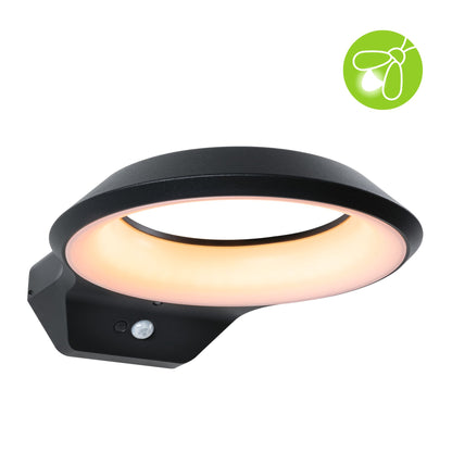Paulmann LED Außenwandleuchte Anela Dämmerungsgesteuerter Bewegungsmelder (IR) insektenfreundlich IP44  245x309mm 2200K 12W 700lm 230V  Anthrazit Aluminium