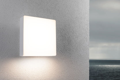 Paulmann LED Außenwandleuchte Azalena Dämmerungsgesteuerter Bewegungsmelder (HF) IP44  250x97mm 3000K 8,5W 700lm 230V  Weiß Kunststoff#Aluminium