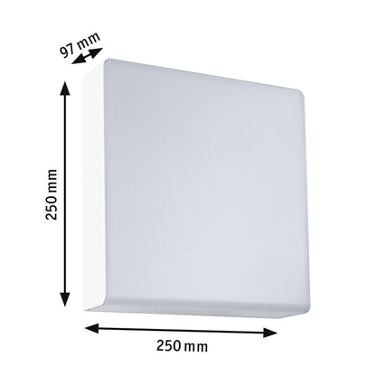 Paulmann LED Außenwandleuchte Azalena Dämmerungsgesteuerter Bewegungsmelder (HF) IP44  250x97mm 3000K 8,5W 700lm 230V  Weiß Kunststoff#Aluminium
