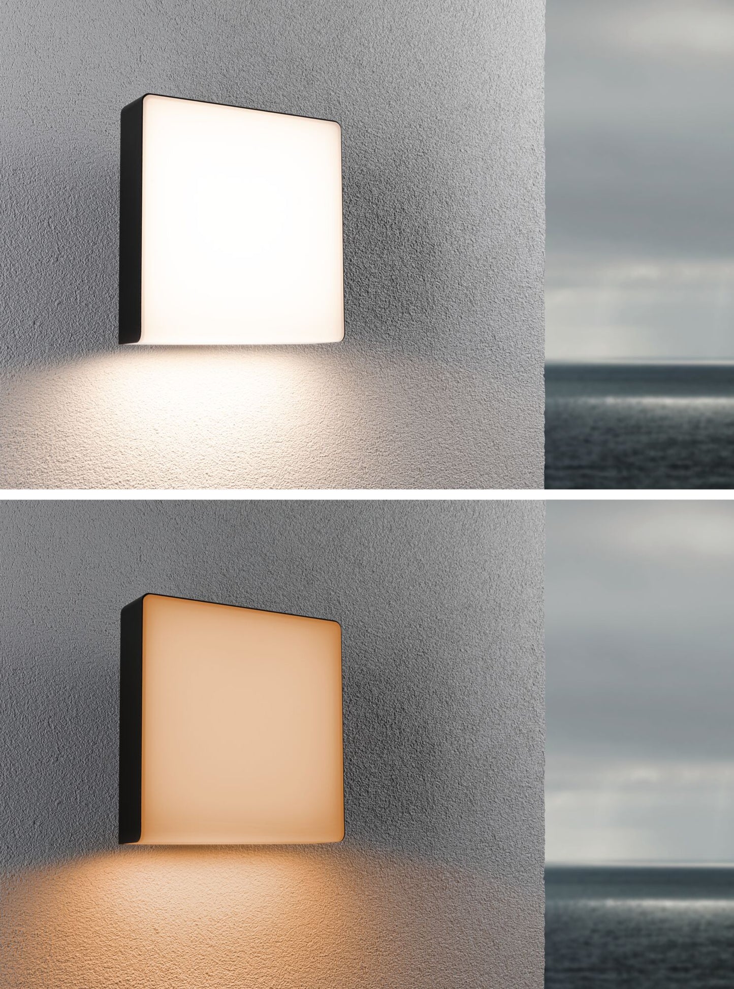 Paulmann LED Außenwandleuchte Azalena Dämmerungsgesteuerter Bewegungsmelder (HF) insektenfreundlich Smart Home Zigbee 3.0  IP44  250x97mm Tunable Warm 8,5W 700lm 230V  Anthrazit Kunststoff#Aluminium