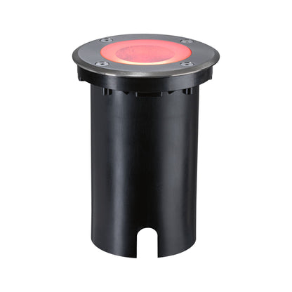 Paulmann LED Bodeneinbauleuchte Floor Smart Home Zigbee 3.0  IP67 rund 110mm RGBW+ 4,9W 300lm 230V Eisen gebürstet Aluminium