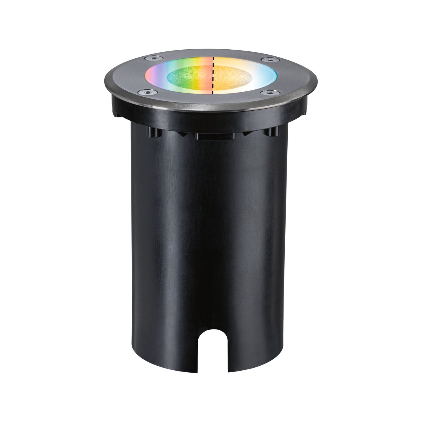 Paulmann LED Bodeneinbauleuchte Floor Smart Home Zigbee 3.0  IP67 rund 110mm RGBW+ 4,9W 300lm 230V Eisen gebürstet Aluminium