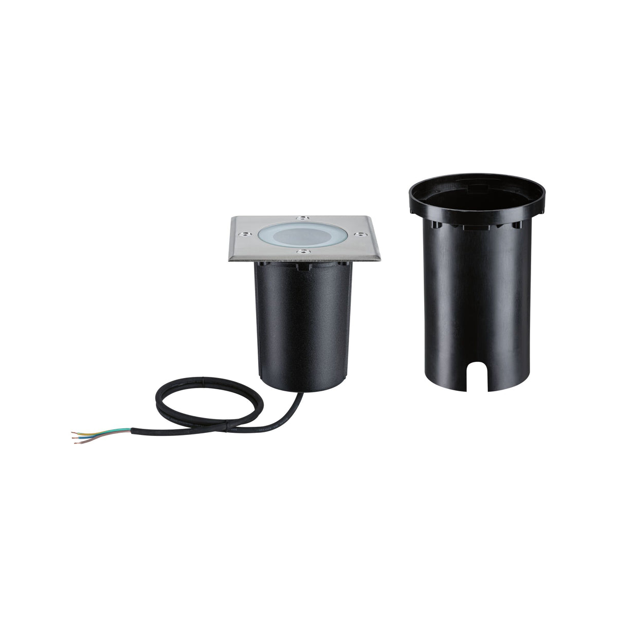 Paulmann LED Bodeneinbauleuchte Floor Smart Home Zigbee 3.0  IP67 rund 110mm RGBW+ 4,9W 300lm 230V Eisen gebürstet Aluminium