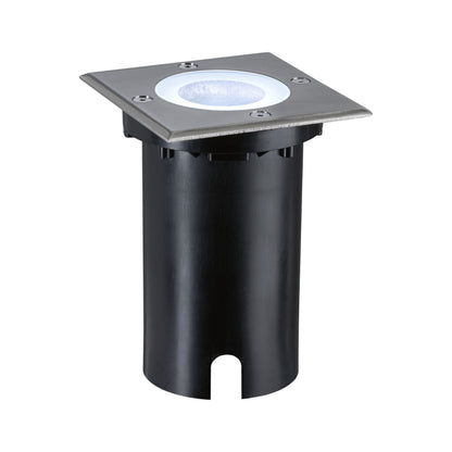 Paulmann LED Bodeneinbauleuchte Floor Smart Home Zigbee 3.0  IP67 eckig 110x110mm RGBW+ 4,9W 300lm 230V Eisen gebürstet Aluminium