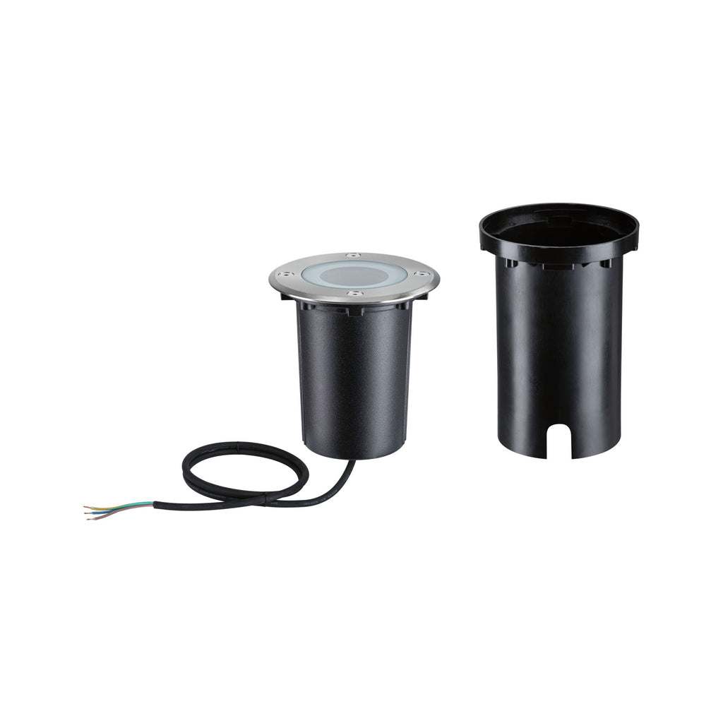 Paulmann LED Bodeneinbauleuchte Floor Smart Home Zigbee 3.0  IP67 eckig 110x110mm RGBW+ 4,9W 300lm 230V Eisen gebürstet Aluminium