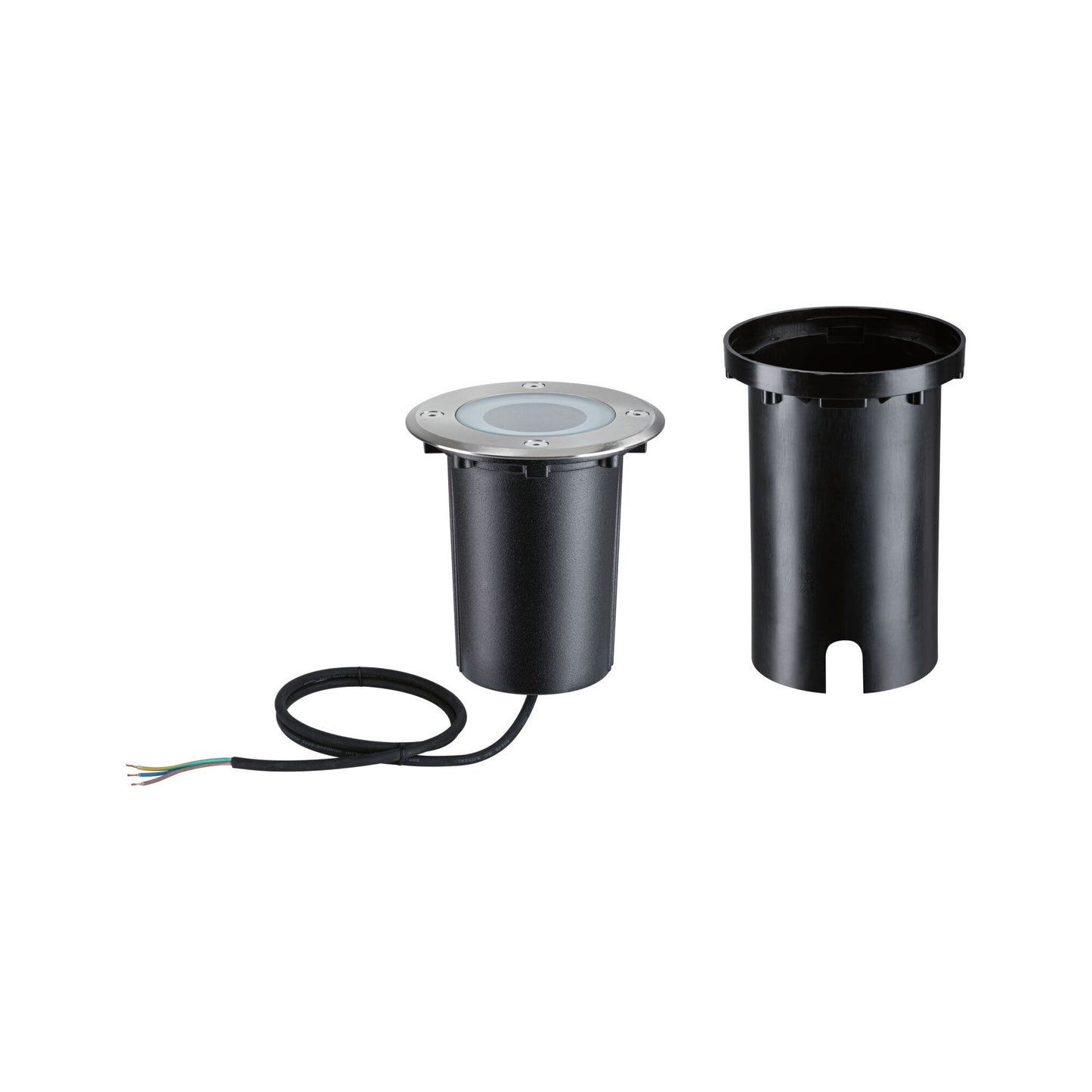 Paulmann LED Bodeneinbauleuchte Floor Smart Home Zigbee 3.0  IP67 eckig 110x110mm RGBW+ 4,9W 300lm 230V Eisen gebürstet Aluminium