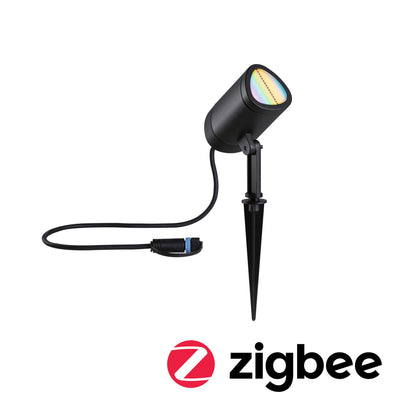 Paulmann Plug & Shine LED Gartenstrahler Shira Smart Home Zigbee 3.0  IP65 RGBW+ 6,5W   Anthrazit
