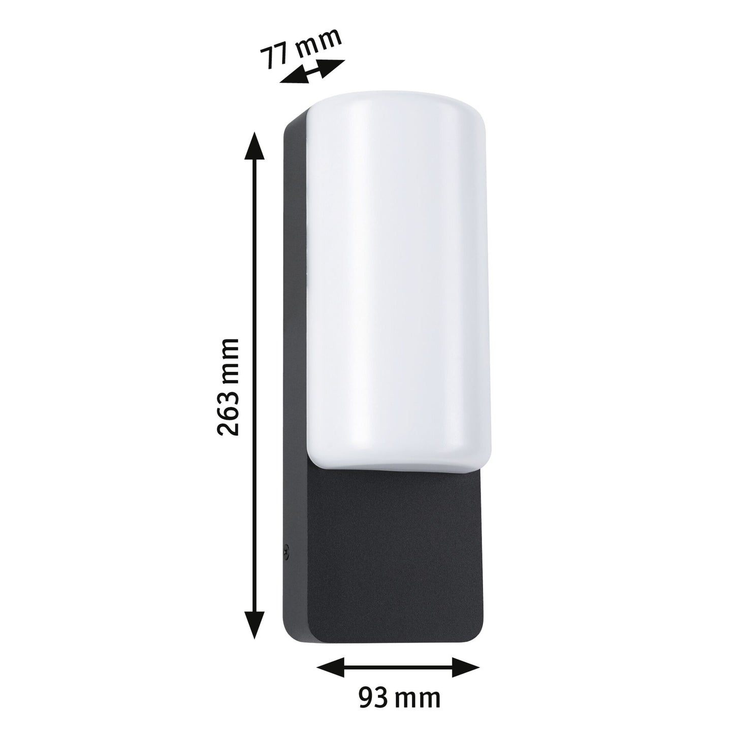 Paulmann LED Außenwandleuchte Bonnie IP44  93x77mm 3000K 8,5W 560lm 230V  Anthrazit Aluminium