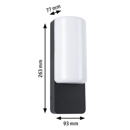 Paulmann LED Außenwandleuchte Bonnie IP44  93x77mm 3000K 8,5W 560lm 230V  Anthrazit Aluminium