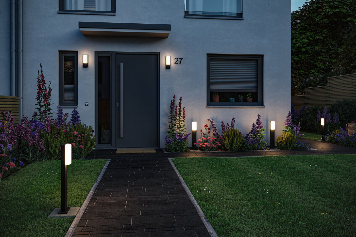 Paulmann LED Pollerleuchte Bonnie IP44  600mm 3000K 8,5W 560lm 230V  Anthrazit  Aluminium