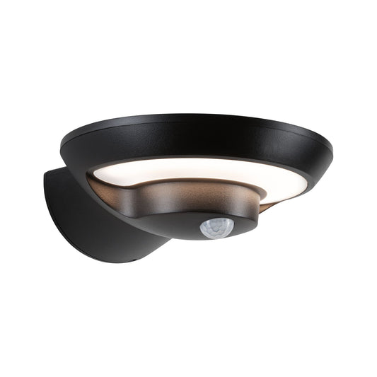 Paulmann Solar LED Außenwandleuchte Bordola Dämmerungsgesteuerter Bewegungsmelder (IR) IP44  180x211mm 3000K 3,5W 220lm 3,7V  Anthrazit Kunststoff