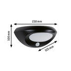 Paulmann Solar LED Außenwandleuchte Sorova Dämmerungsgesteuerter Bewegungsmelder (IR) IP44  230x125mm 3000K 3,5W 220lm 3,7V  Anthrazit Kunststoff