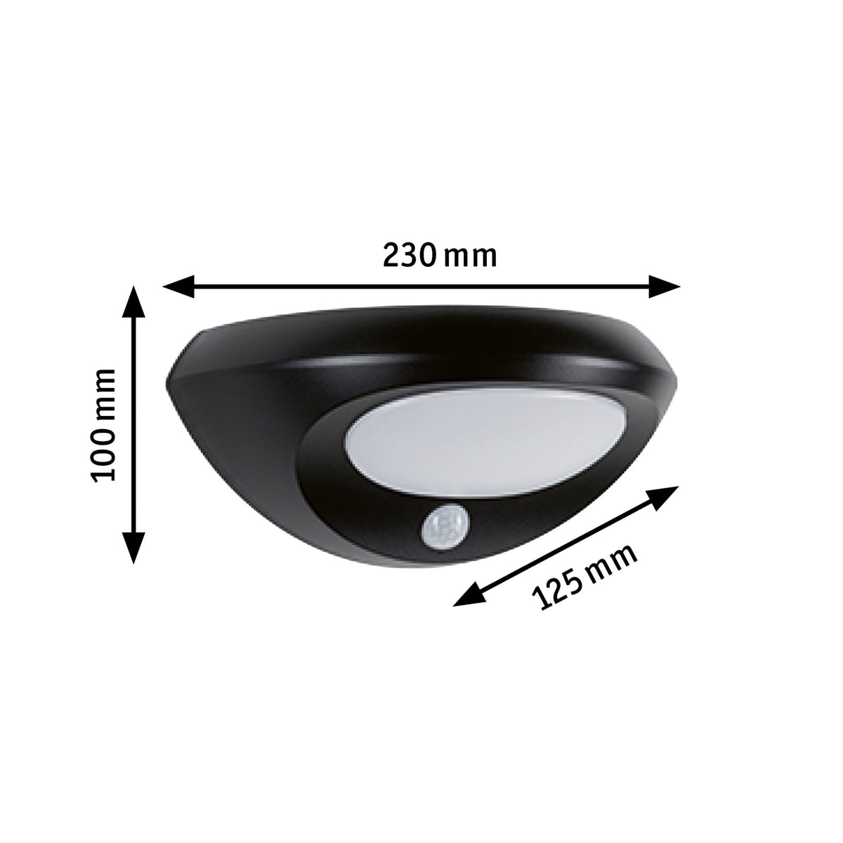 Paulmann Solar LED Außenwandleuchte Sorova Dämmerungsgesteuerter Bewegungsmelder (IR) IP44  230x125mm 3000K 3,5W 220lm 3,7V  Anthrazit Kunststoff