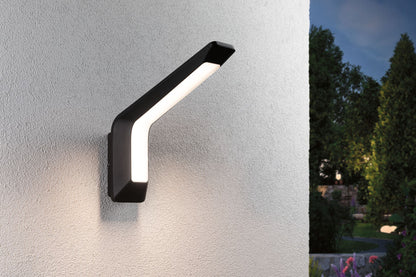 Paulmann LED Außenwandleuchte Merano Dämmerungsgesteuerter Bewegungsmelder (HF) IP44  90x328mm 3000K 14W 950lm 230V  Anthrazit Aluminium