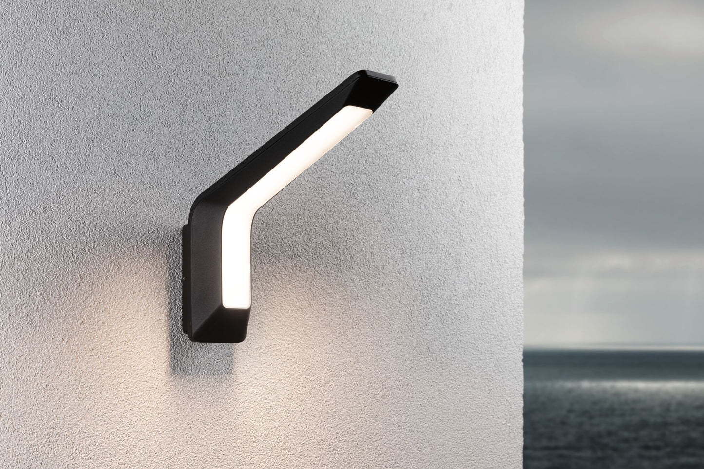 Paulmann LED Außenwandleuchte Merano Dämmerungsgesteuerter Bewegungsmelder (HF) IP44  90x328mm 3000K 14W 950lm 230V  Anthrazit Aluminium