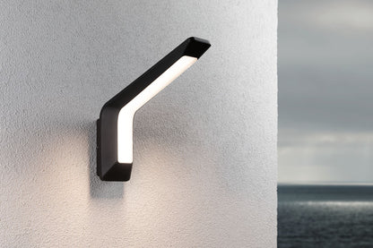 Paulmann LED Außenwandleuchte Merano Dämmerungsgesteuerter Bewegungsmelder (HF) IP44  90x328mm 3000K 14W 950lm 230V  Anthrazit Aluminium