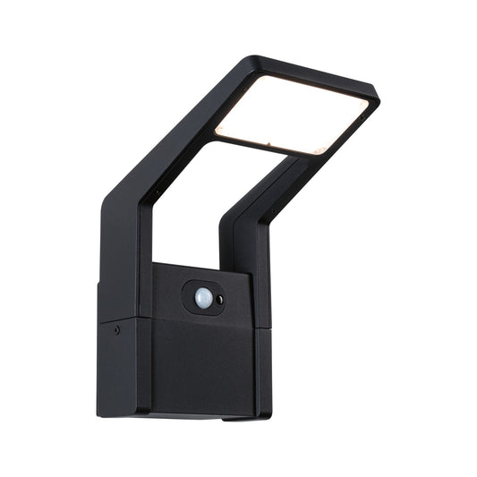 Paulmann LED Außenwandleuchte Juntea Dämmerungsgesteuerter Bewegungsmelder (IR) IP44  140x217mm 3000K 11W 900lm 230V  Anthrazit Aluminium