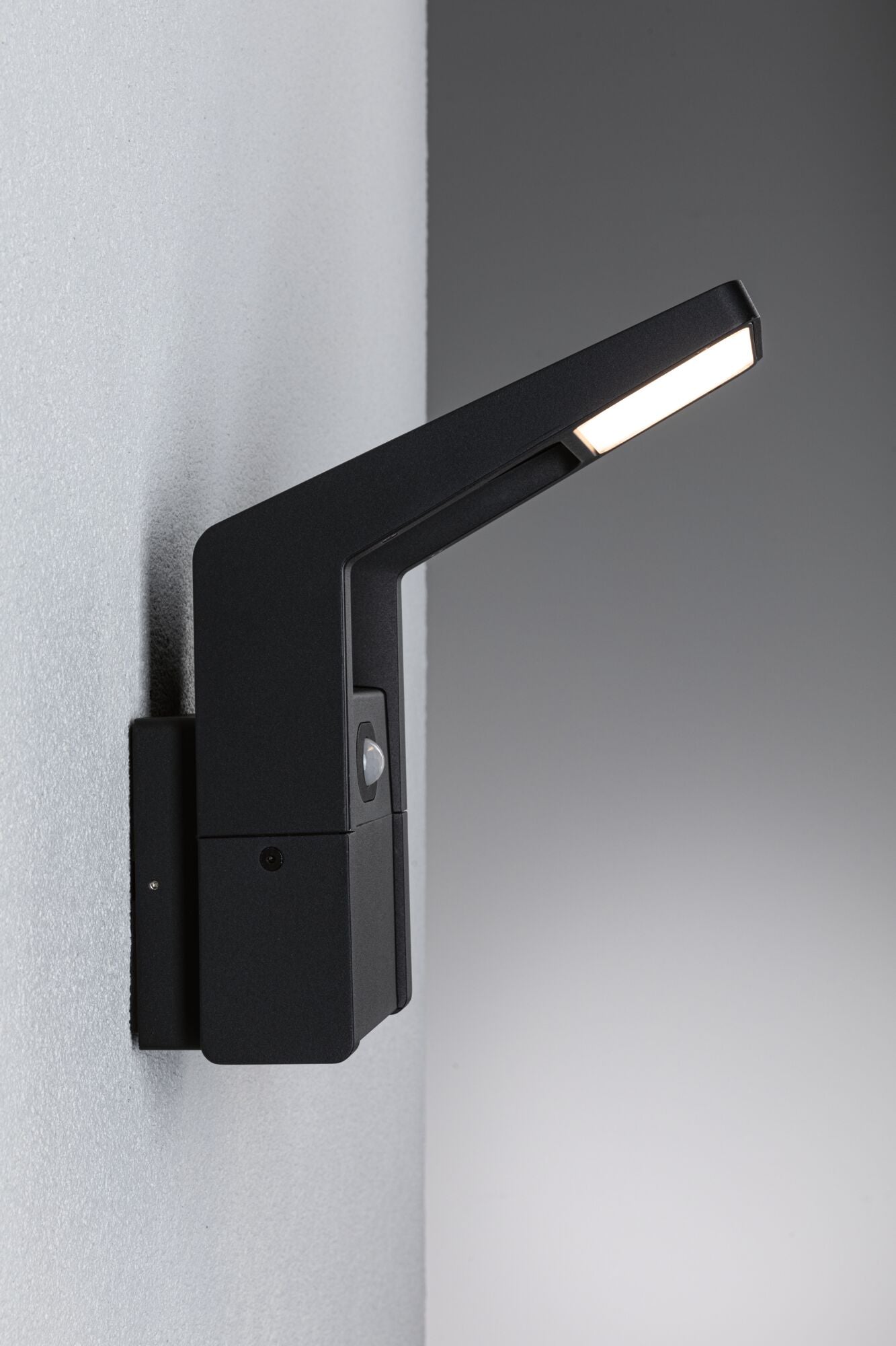 Paulmann LED Außenwandleuchte Juntea Dämmerungsgesteuerter Bewegungsmelder (IR) IP44  140x217mm 3000K 11W 900lm 230V  Anthrazit Aluminium