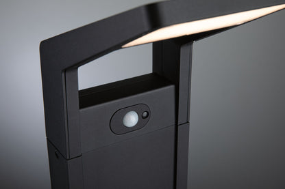 Paulmann LED Pollerleuchte Juntea Dämmerungsgesteuerter Bewegungsmelder (IR) IP44  585mm 3000K 11W 900lm 230V  Anthrazit  Aluminium