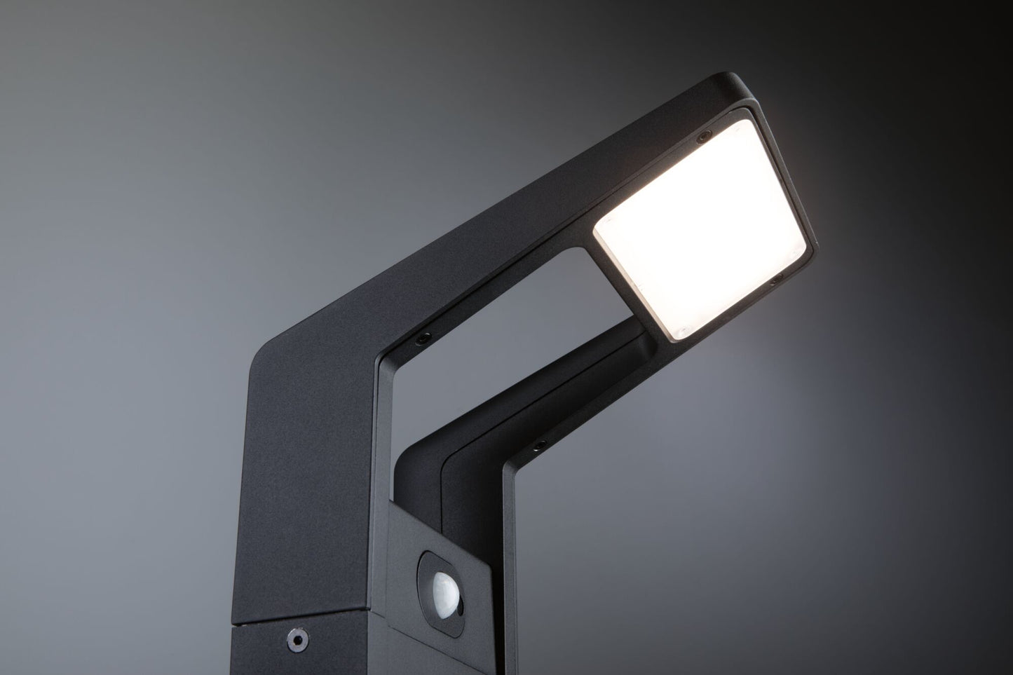 Paulmann LED Pollerleuchte Juntea Dämmerungsgesteuerter Bewegungsmelder (IR) IP44  585mm 3000K 11W 900lm 230V  Anthrazit  Aluminium