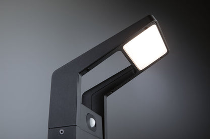 Paulmann LED Pollerleuchte Juntea Dämmerungsgesteuerter Bewegungsmelder (IR) IP44  585mm 3000K 11W 900lm 230V  Anthrazit  Aluminium