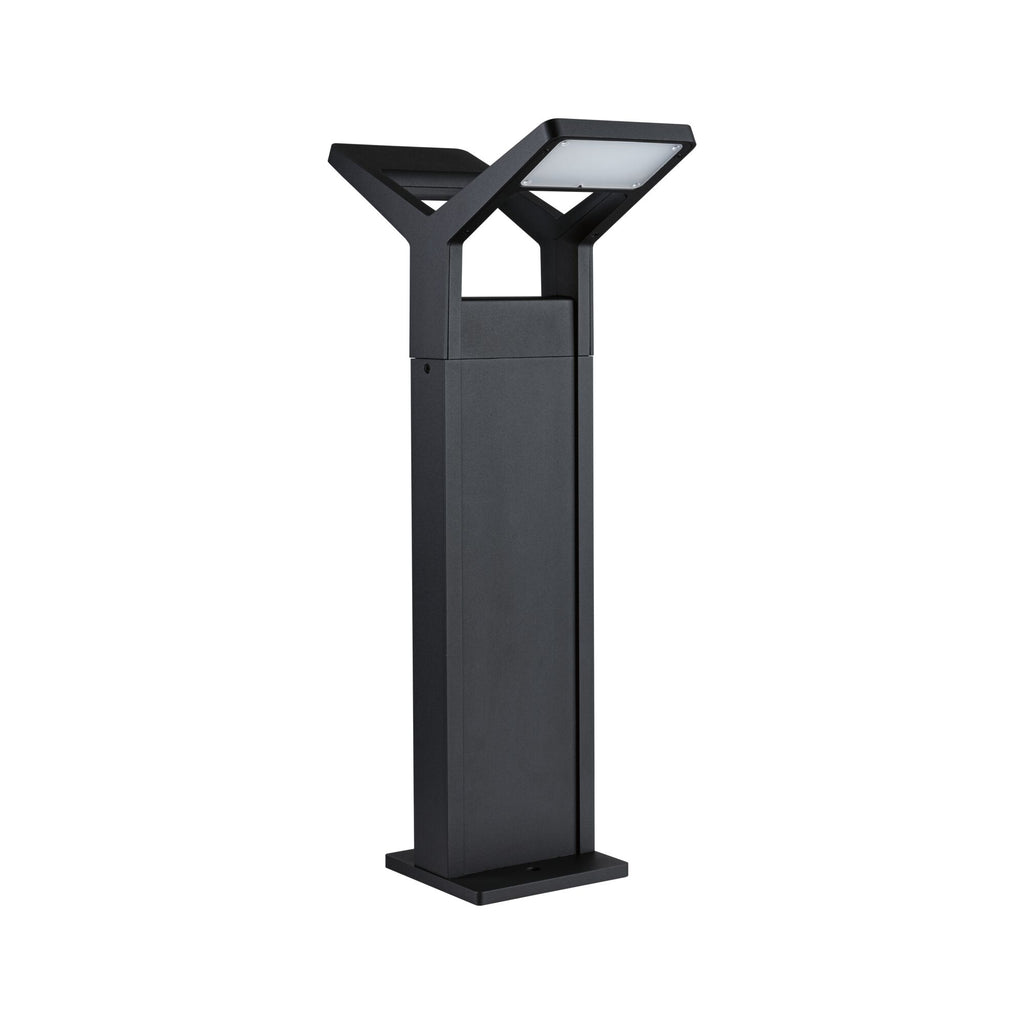 Paulmann LED Pollerleuchte Juntea Dämmerungssensor IP44  585mm 3000K 2x12,5W 2x800lm 230V  Anthrazit  Aluminium