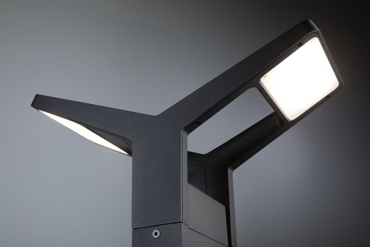 Paulmann LED Pollerleuchte Juntea Dämmerungssensor IP44  585mm 3000K 2x12,5W 2x800lm 230V  Anthrazit  Aluminium