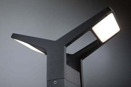 Paulmann LED Pollerleuchte Juntea Dämmerungssensor IP44  585mm 3000K 2x12,5W 2x800lm 230V  Anthrazit  Aluminium