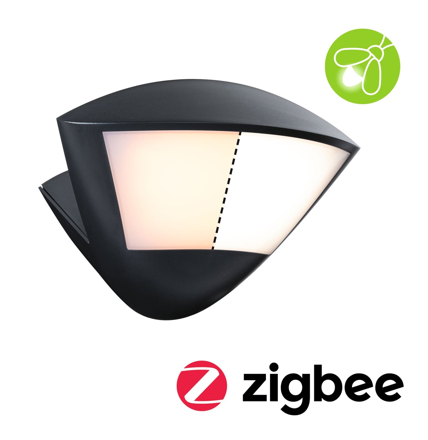 Paulmann LED Außenwandleuchte Skyla Dämmerungsgesteuerter Bewegungsmelder (IR) insektenfreundlich Smart Home Zigbee 3.0  IP44  226x164mm Tunable Warm 10W 840lm 230V  Anthrazit Aluminium