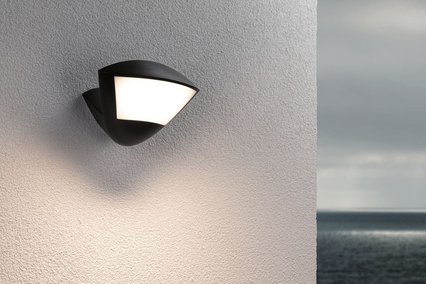 Paulmann LED Außenwandleuchte Skyla Dämmerungsgesteuerter Bewegungsmelder (IR) insektenfreundlich Smart Home Zigbee 3.0  IP44  226x164mm Tunable Warm 10W 840lm 230V  Anthrazit Aluminium