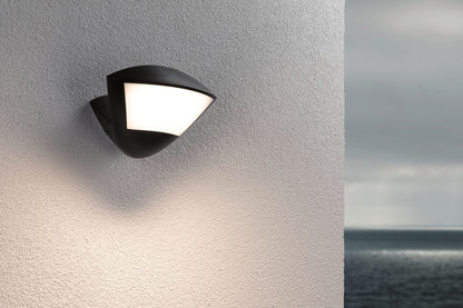 Paulmann LED Außenwandleuchte Skyla Dämmerungsgesteuerter Bewegungsmelder (IR) insektenfreundlich Smart Home Zigbee 3.0  IP44  226x164mm Tunable Warm 10W 840lm 230V  Anthrazit Aluminium