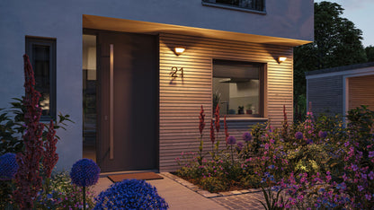 Paulmann LED Außenwandleuchte Skyla Dämmerungsgesteuerter Bewegungsmelder (IR) insektenfreundlich Smart Home Zigbee 3.0  IP44  226x164mm Tunable Warm 10W 840lm 230V  Anthrazit Aluminium