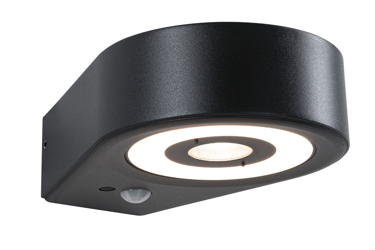 Paulmann LED Außenwandleuchte Silma Dämmerungsgesteuerter Bewegungsmelder (IR) IP44  65x186mm 3000K 5,5W / 0,7W 600lm 230V  Anthrazit Aluminium