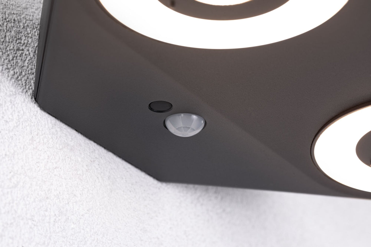 Paulmann LED Außenwandleuchte Silma Dämmerungsgesteuerter Bewegungsmelder (IR) Zweifacher Lichtaustritt IP44 eckig 280x176mm 3000K 2x5,5W / 2x0,7W 2x600lm 230V  Anthrazit Aluminium