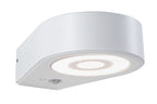Paulmann LED Außenwandleuchte Silma Dämmerungsgesteuerter Bewegungsmelder (IR) IP44  65x186mm 3000K 5,5W / 0,7W 600lm 230V  Weiß Aluminium