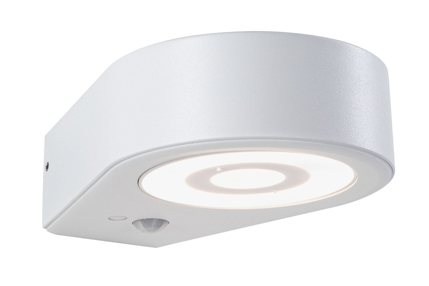 Paulmann LED Außenwandleuchte Silma Dämmerungsgesteuerter Bewegungsmelder (IR) IP44  65x186mm 3000K 5,5W / 0,7W 600lm 230V  Weiß Aluminium