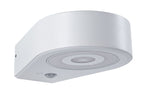 Paulmann LED Außenwandleuchte Silma Dämmerungsgesteuerter Bewegungsmelder (IR) IP44  65x186mm 3000K 5,5W / 0,7W 600lm 230V  Weiß Aluminium