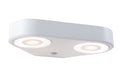 Paulmann LED Außenwandleuchte Silma Dämmerungsgesteuerter Bewegungsmelder (IR) Zweifacher Lichtaustritt IP44  280x176mm 3000K 2x5,5W / 2x0,7W 2x600lm 230V  Weiß Aluminium