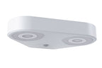 Paulmann LED Außenwandleuchte Silma Dämmerungsgesteuerter Bewegungsmelder (IR) Zweifacher Lichtaustritt IP44  280x176mm 3000K 2x5,5W / 2x0,7W 2x600lm 230V  Weiß Aluminium