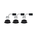Paulmann LED Einbauleuchte Cole 3er-Set 3-Step-Dim Coin IP44 rund 88mm  Coin 3x6W 3x470lm 230V dimmbar 2700K Schwarz